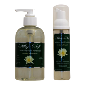 silky soft sanitizing soap (one 8 oz. bottle)